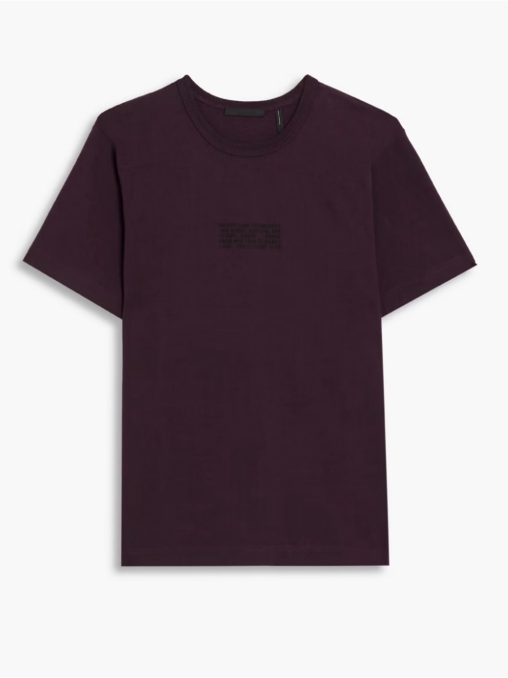Helmut Lang Short Sleeve Crew Tee in Deep Plum